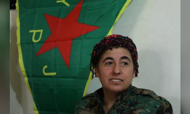 Nowruz Ahmed, General Commander of the Women's Protection Unit (YPJ) militia, the Kurdish People's protection unit (YPG)'s all-female brigade, is pictured inside an operation room in Raqqa