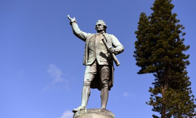 The controversy ratcheted up a notch at the weekend when vandals defaced Sydney statues, including one of Captain James Cook © AFP/File
