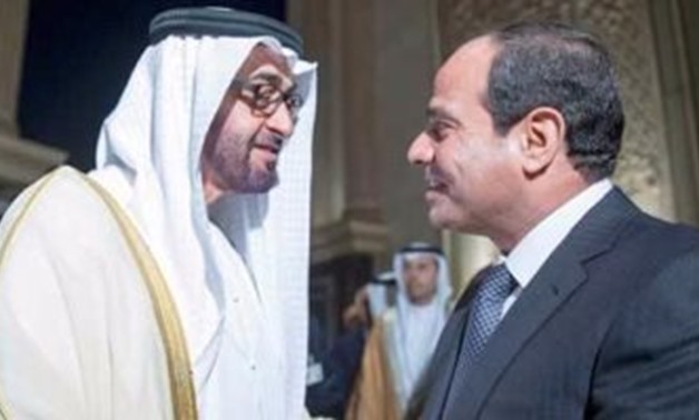 Sisi with Sheikh Mohammed bin Zaid Al Nahyan Crown Prince of Abu Dhabi