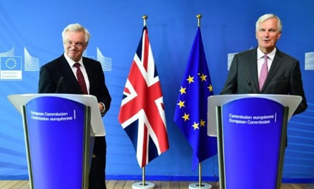 The EU's chief Brexit negotiator Michel Barnier (right), with his British counterpart David Davis, says there was no "decisive progress" in the latest round of talks