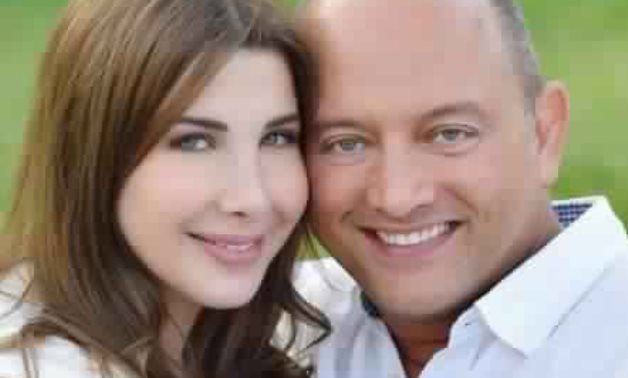 File- Nancy Ajram and her husband 
