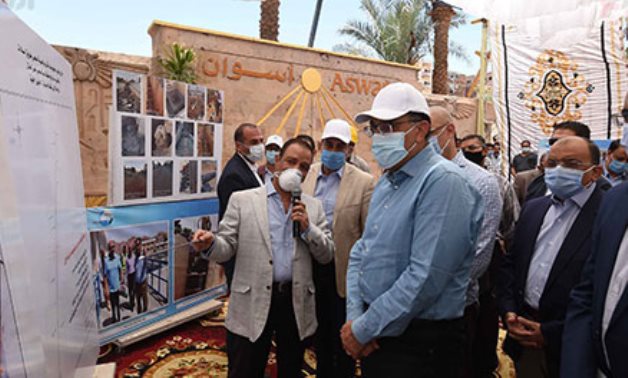 Prime Minister Mostafa Madbouli listens to infrastructure upgrade plans in Aswan on July 14, 2020. Egypt Today