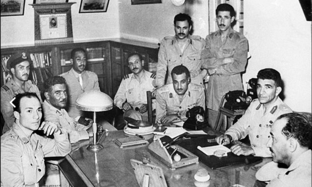 July 23, 1952, A photo shows the meeting of the Egyptian “Free Officers”