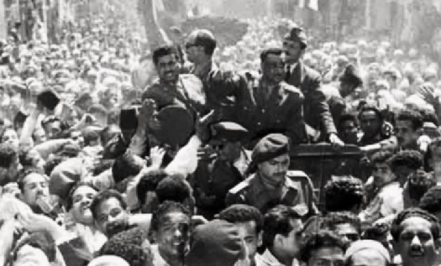 The Free Officers welcomed by the crowds in Cairo following1952 Revolution- CC via  Bibliotheca Alexandrina 
