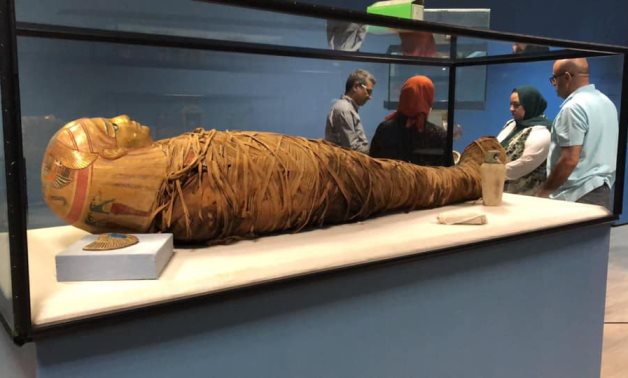 Well preserved mummy placed in Cairo's Airport Terminal 3 museum - Min. of Tourism & Antiquities