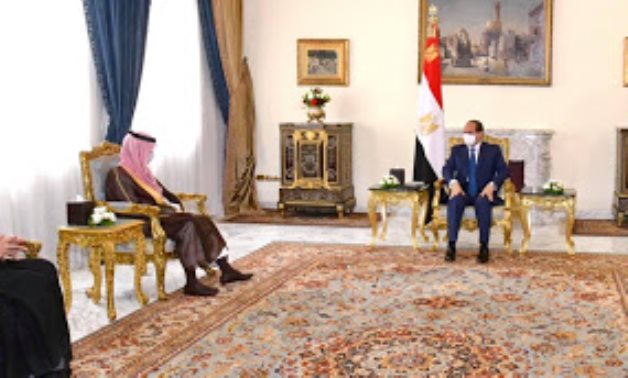 Egypt’s President Abdel Fattah El Sisi meets with Saudi Arabia’s Minister of Foreign Affairs Prince Faisal bin Farhan - Press photo