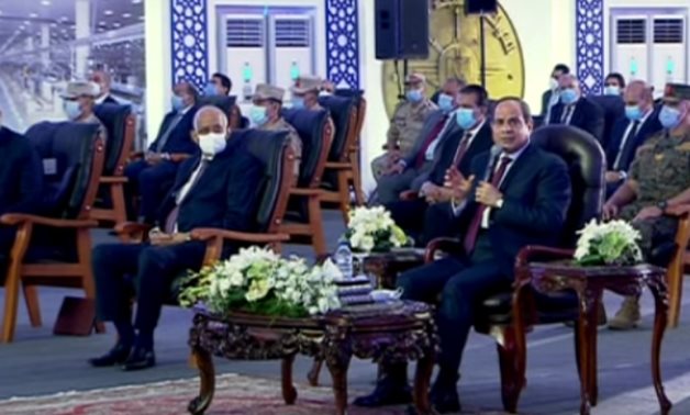 President Abdel Fattah el-Sisi during the inauguration of Rubiki industrial zone on July 28, 2020 - Still image from Youtube