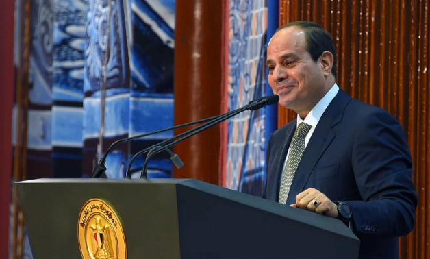 President Abdel Fattah El-Sisi in a press conference in June 2018- press photo