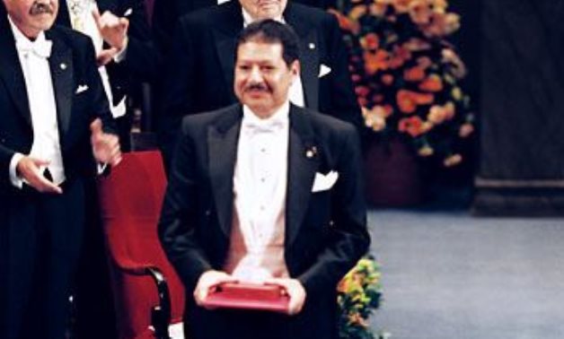 Ahmed Zewail at the Nobel Prize award ceremony in Stockholm on 10 December 1999 – Nobel Prize Facebook page