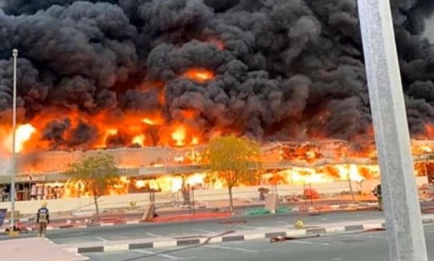 Huge fire breaks out at market in UAE’s Ajman