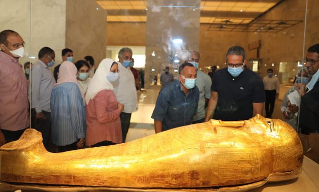 Egypt's Mi. of Tourism & Antiquities during a recent inspection tour to the NMEC in Fustat - Min. of Tourism & Antiquities