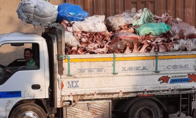 File- A pick-up truck is carrying animal bone waste in Egypt- Egypt Today/ Aya Deibis