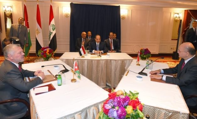 The tripartite summit between Egypt, Jordan, and Iraq: press photo