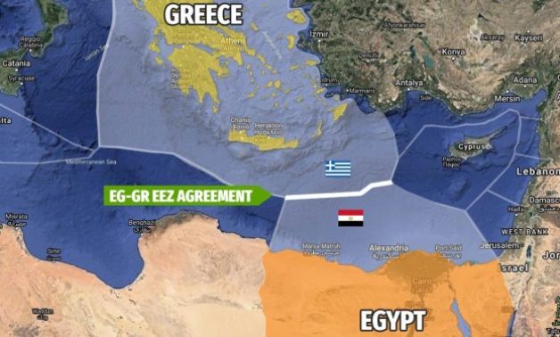 Map showing demarcation of Egyptian-Greek maritime borders in the Mediterranean - Wikimedia Commons 