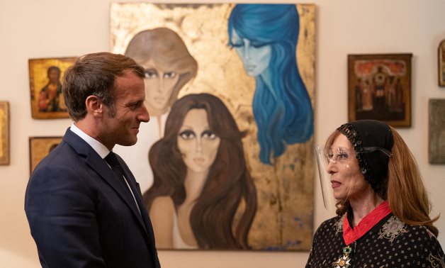 File: Macron and Fairouz.
