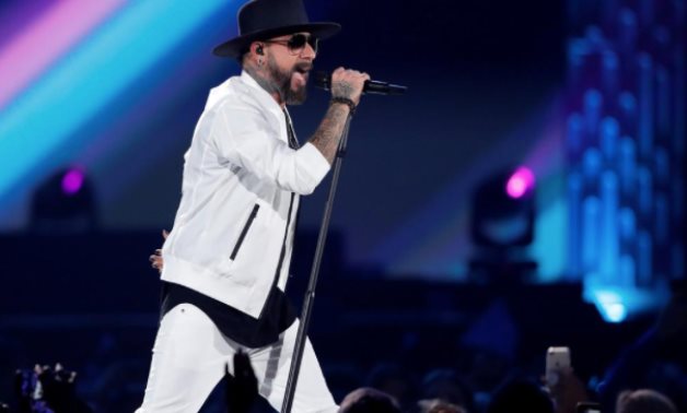 FILE PHOTO: AJ McLean of the Backstreet Boys performs during the iHeartRadio Music Festival at T-Mobile Arena in Las Vegas, Nevada, U.S. September 20, 2019. REUTERS/Steve Marcus