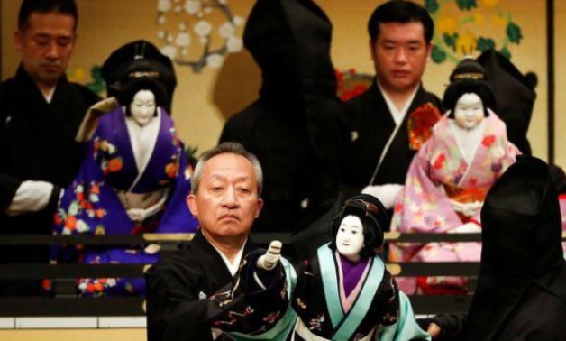 Kanjuro Kiritake, a Bunraku puppeteer who was designated a Living National Treasure by the Japanese government - Picture taken September 7, 2020. REUTERS/Issei Kato