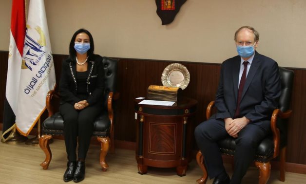 New head of the European Union delegation to Egypt Christian Berger meets with head of the National Council for Women Maya Morsy – Press photo