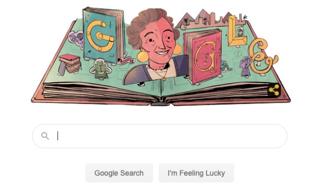 Google's doodle celebrating late Egyptian writer Notaila Rashed - Google