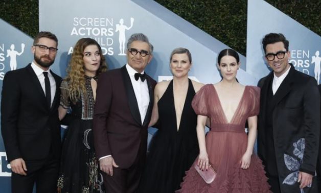 FILE PHOTO: 26th Screen Actors Guild Awards – Arrivals – Los Angeles, California, U.S., January 19, 2020 – The cast of "Schitts Creek". REUTERS/Monica Almeida