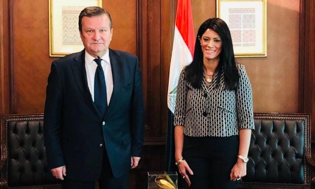 Minister of International Cooperation, Dr. Rania Al-Mashat, met with Mr. Evhen Miketenko, Ambassador of the Republic of Ukraine in Cairo