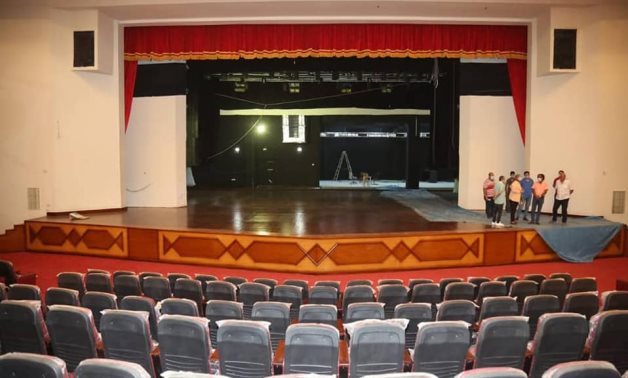 Theater of Ismailia Culture Palace after renovation - photo via Egypt's Min. of Culture