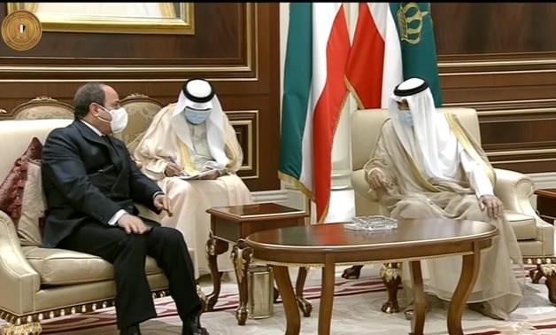 President Abdel Fattah El Sisi visits Kuwait and meets with Kuwaiti Emir Sheikh Nawaf Al Ahmad - Presidency/screenshot
