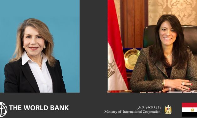 Egyptian International Cooperation Minister Dr. Rania al-Mashat and Dr. Carmen Reinhart, Vice President of the World Bank and Chief Economist of the World Bank