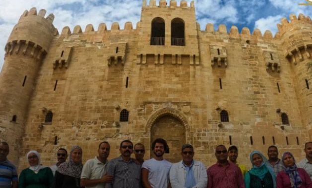 Workers of the Qaitbay Castle in Alexandria, Egypt - photo via Egypt's Min. of Tourism & Antiquities