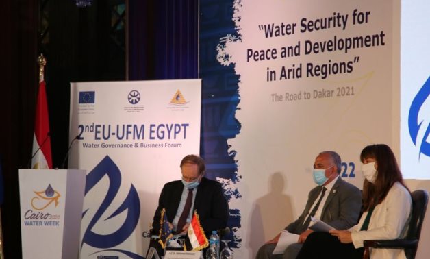 The second European Union (EU), Union for the Mediterranean (UfM) Egypt Water Governance and Business Forum on Monday in Cairo, on the sidelines of the third edition of the Cairo Water Week (CWW) - press photo