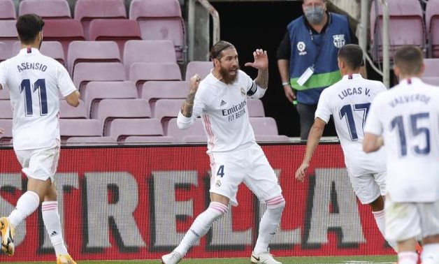 Sergio Ramos celebrates his goal, Reuters 