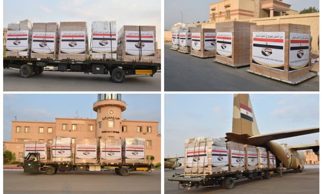 An Egyptian military transportation plane took off from East Cairo airbase towards Iraq, carrying tons of milk and medicine - Military spox