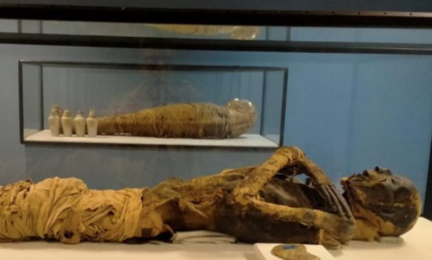 One of the mummies housed in the Cairo International Airport Museum - Photo via Egypt's Min. of Tourism & Antiquities