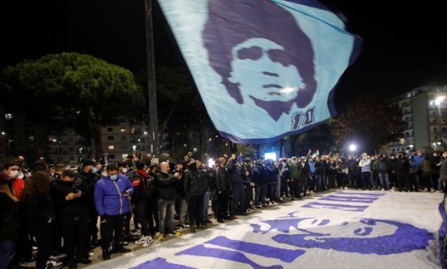 Napoli fans gather to say goodbye to Maradona, Reuters 