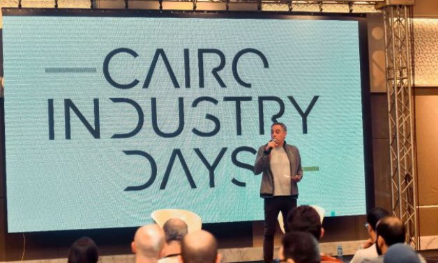 File: CIFF head mohamed Hefzy in one of the panels of Cairo Industry Days.