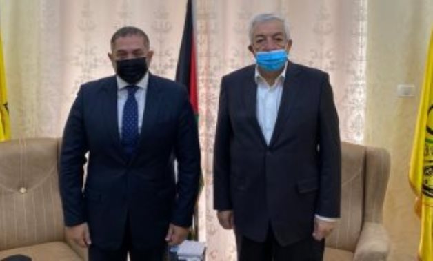 Egyptian Ambassador to Palestine Tareq Tayel and Vice President of Fatah Movement Mahmoud al-Aloul.