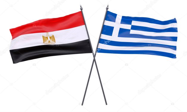 Egyptian & Greek Flags - Deposit photos