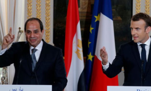 Sisi and Macron on Dec. 7, 2020 - Still image from Youtube
