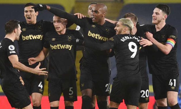West Ham United players celebrate the victory, Reuters 