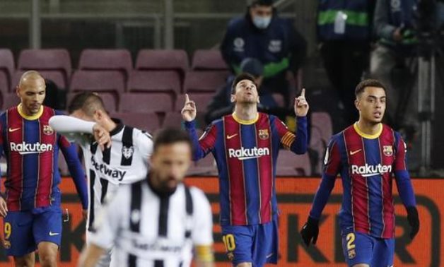 Lionel Messi celebrates his goal, Reuters 