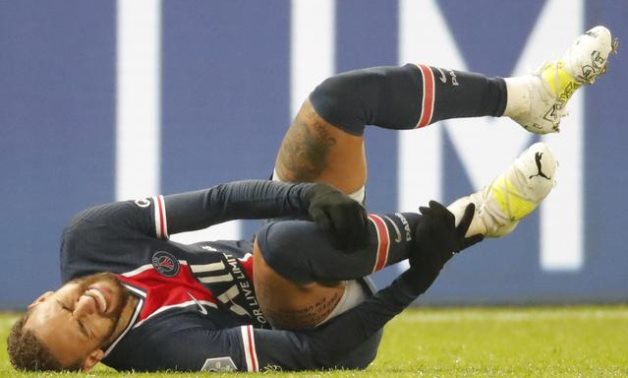 PSG's Neymar suffered an injury during the match, Reuters 