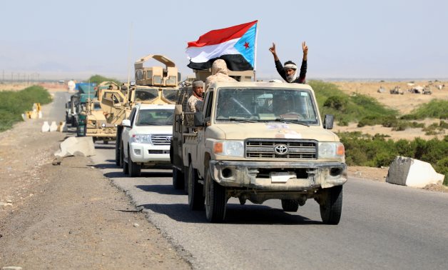 Military personnel of Yemen's separatist Southern Transitional Council are pictured during their redeployment from the southern Yemeni province of Abyan, Yemen December 14, 2020. REUTERS