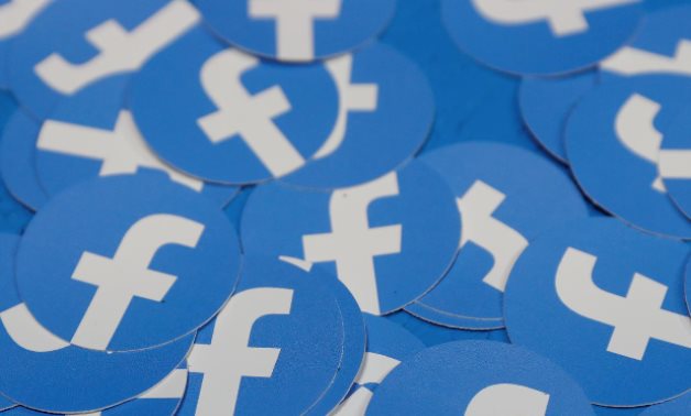  FILE PHOTO: Stickers bearing the Facebook logo are pictured at Facebook Inc's F8 developers conference in San Jose, California, U.S., April 30, 2019. REUTERS/Stephen Lam/File Photo