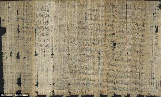 The 3,000 year old ancient Egyptian papyrus describing a litany of morally corrupt actions by the chief master craftsmen Paneb, who oversaw construction on the Valley of the Kings - British Museum