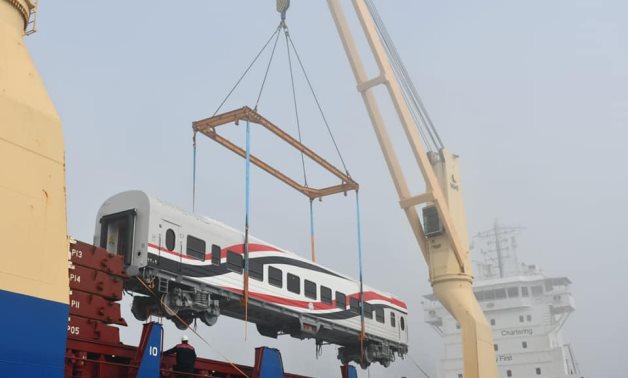 22 new train coaches arrive at Alexandria Port - Ministry of Transport