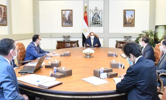 President Sisi during the meeting on January 16, 2021- press photo
