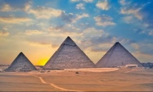 FILE - Great Pyramids of Giza