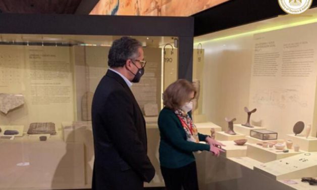 Enany during his visit to the National Museum of Archaeology in Spain - Min. of Tourism & Antiquities