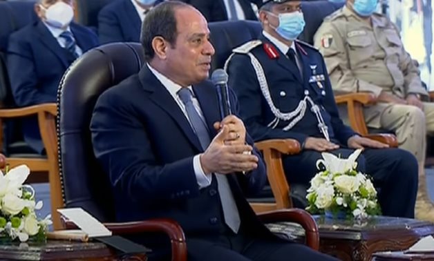President Sisi at the inauguration of Farouz Fish Farming project in Port Said