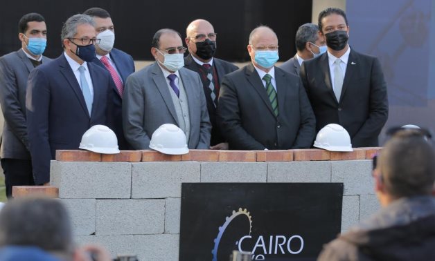 Laying the foundation stone of Cairo Eye